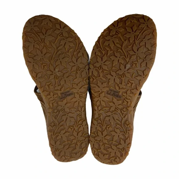 LL Bean Women's Size 7 M All-Terrain Cork Brown Leather Strappy Buckle Sandals - Picture 4 of 4